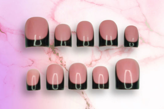 “French Tip” Press On Nails Set XS