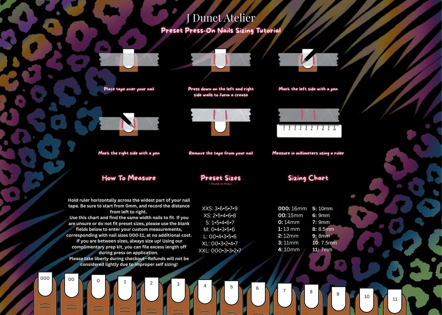 “Simply Tortoise” Press On Nails Set XL