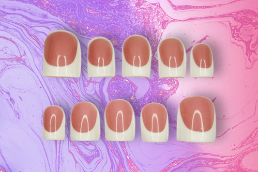 “French Tip” Press On Nails Set XS