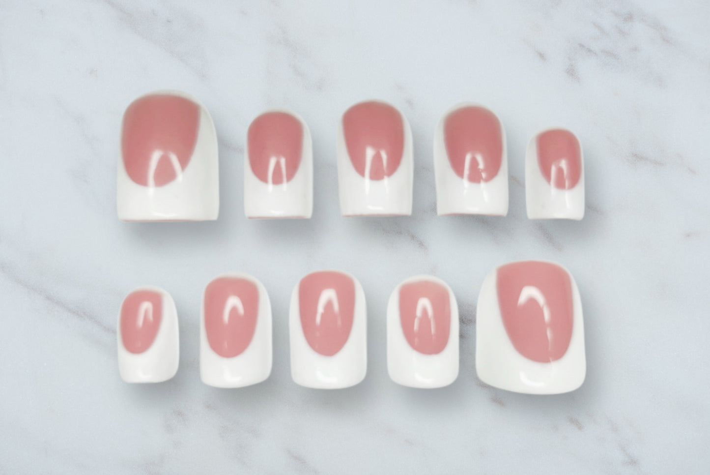 “Extreme French Tip” Press On Nails Set S