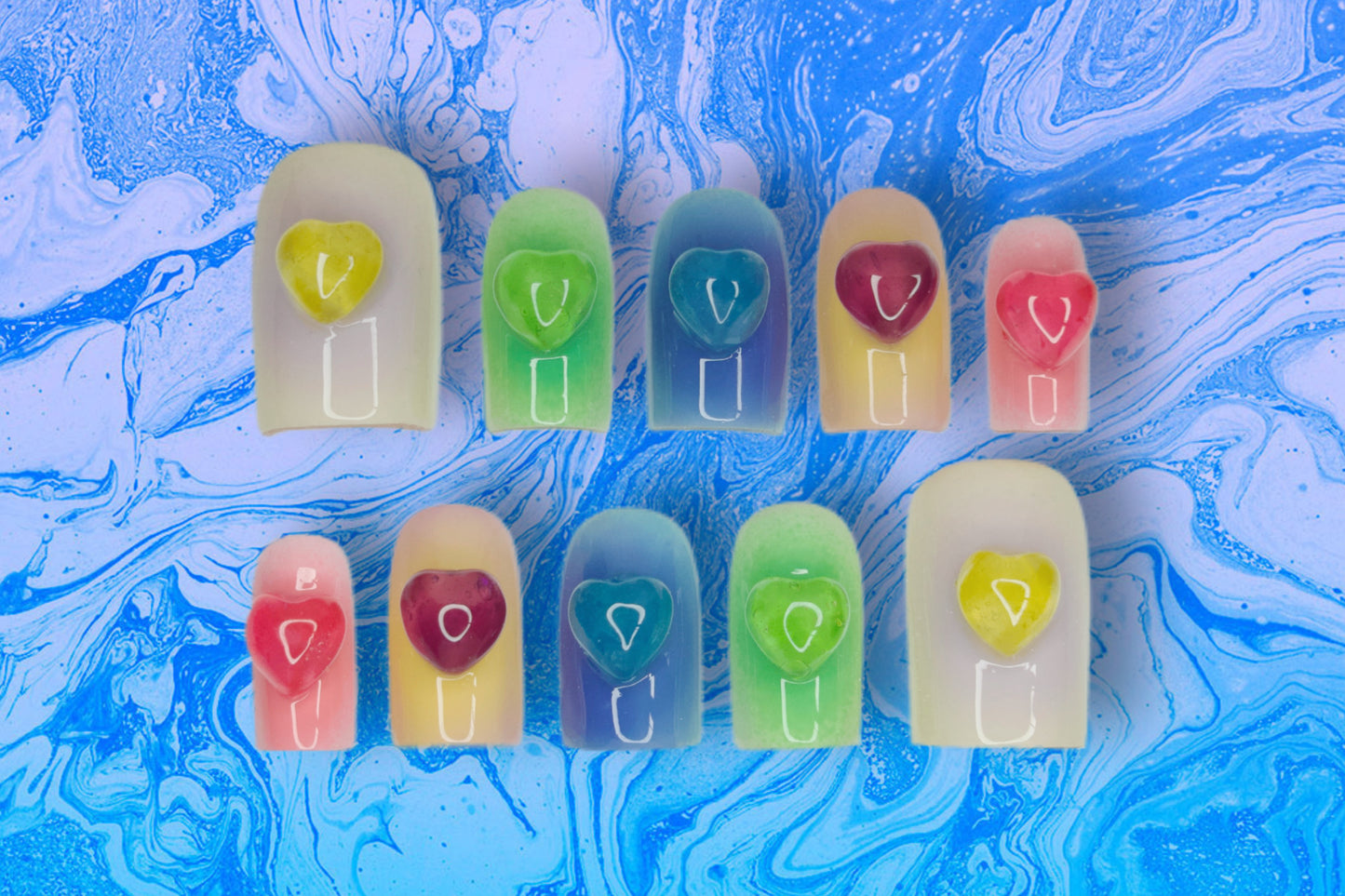 “Love Aura” Press On Nails Set M